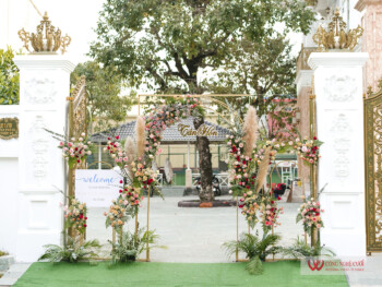 Trang trí cổng hoa lễ gia tiên đám cưới lễ tân hôn trọn gói